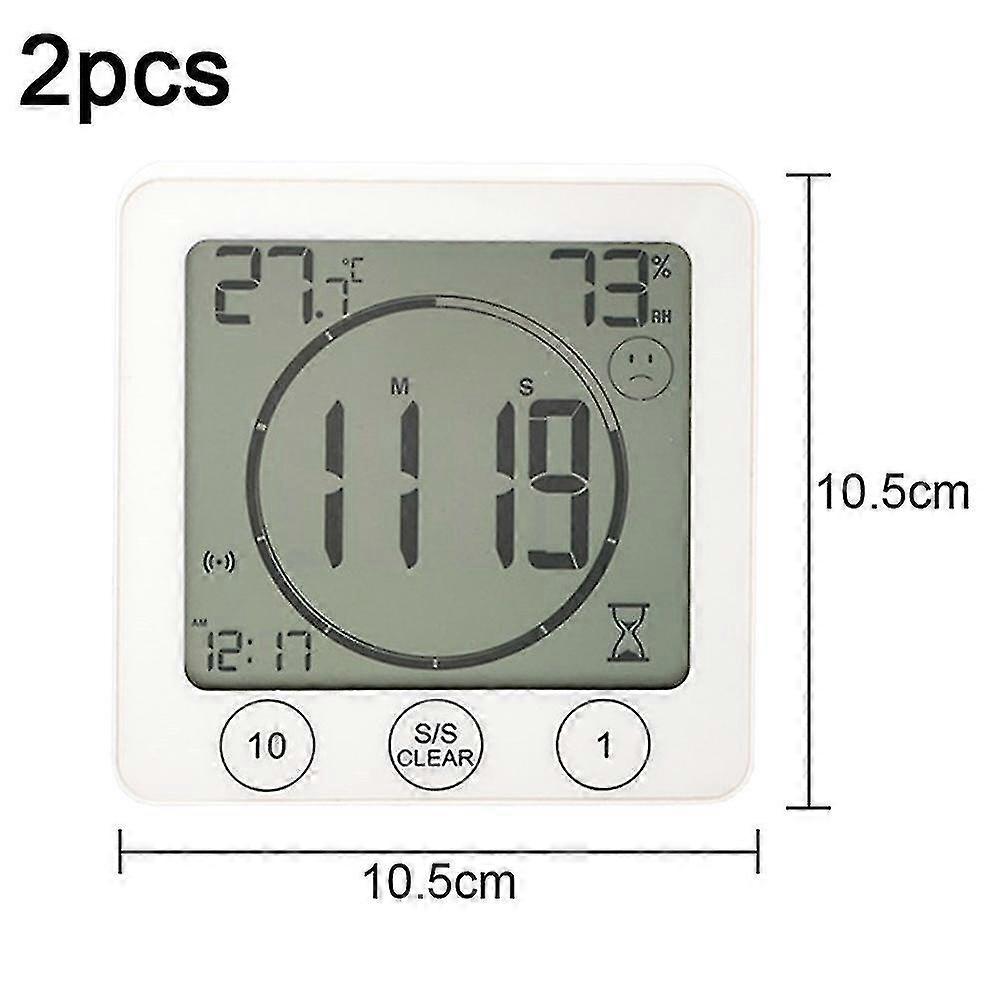Shower-Safe Thermometer Hygrometer With Timer