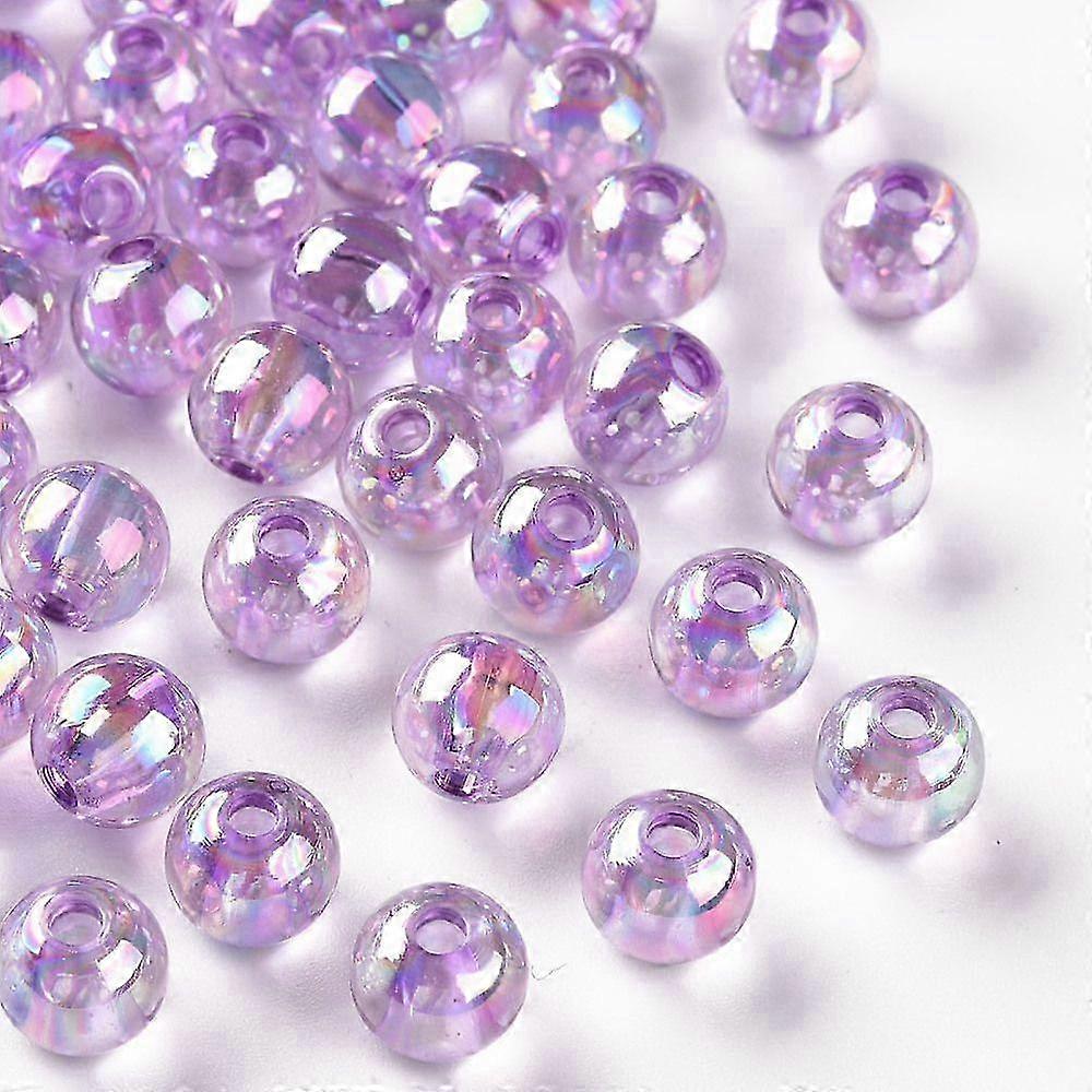 Lilac AB Acrylic Beads 8x7mm Bulk Pack