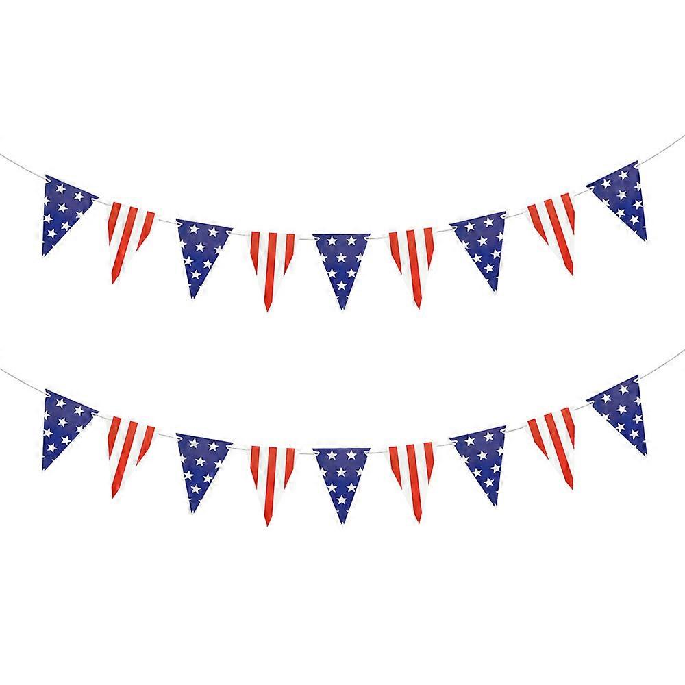 Double-Sided Foldable Patriotic Flag Bunting