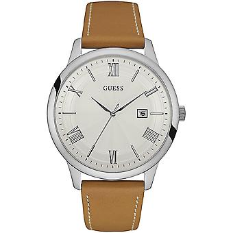 Guess carnegie Quartz Analog Man Watch with Cowhide Bracelet W0972G1