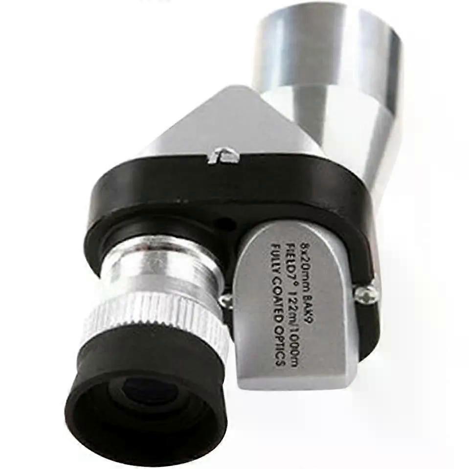 8x20 Monocular Telescope Silver Plastic Handheld Ultra-compact
