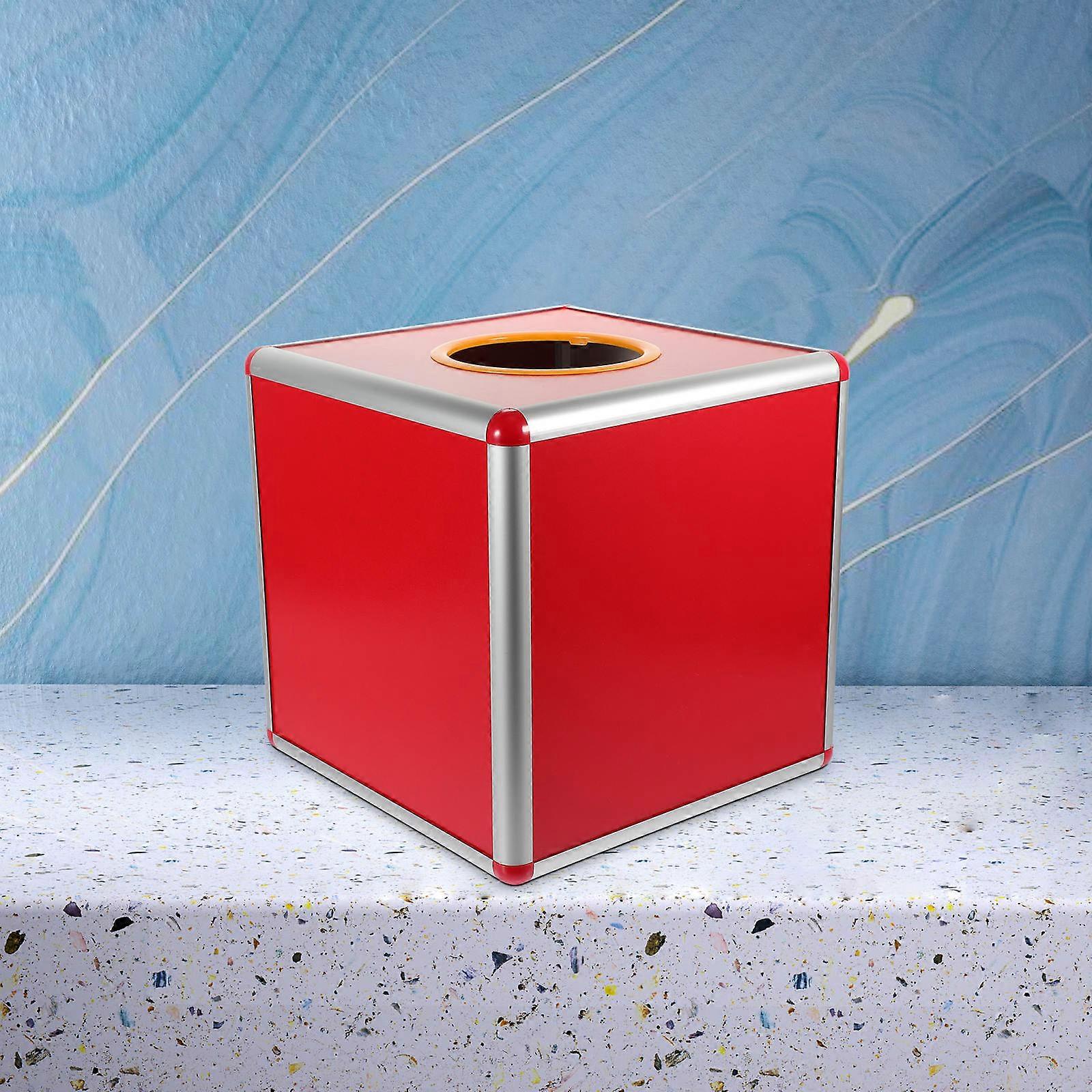 Box Square Box for Collecting Mails Red Multipurpose Storage