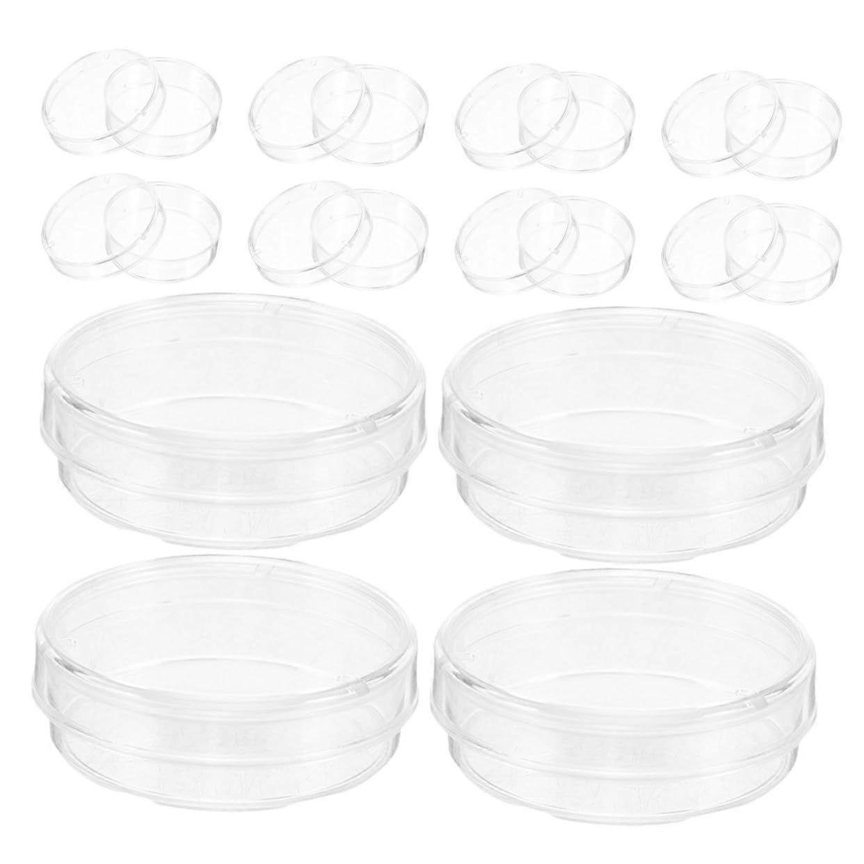 35mm Plastic Petri Dish Set with Lids, 100pcs