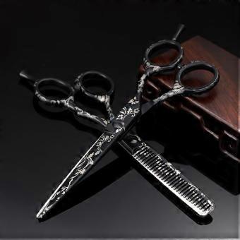 6 Inch Professional Hair Cutting Scissors Set, Stainless Steel Barber Shears with UltraSharp Blades and Ergonomic Handle
