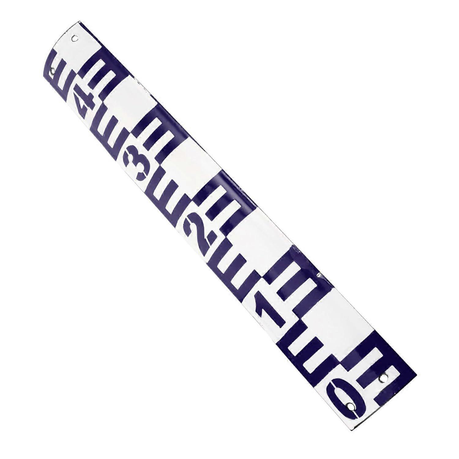 Level Gauge Sticker with Markings, Blue Enamel Depth Meter