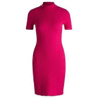 Hugo Womens/Ladies Sareply Mock Neck Short-Sleeved Bodycon Dress