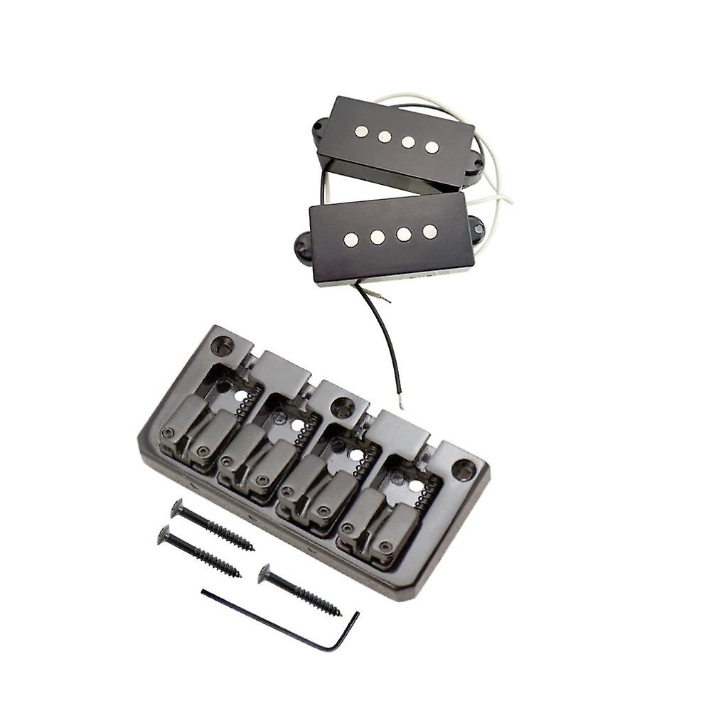 4 String Hardtail Bridge with PB Bass Humbucker Pickup for Electric Bass