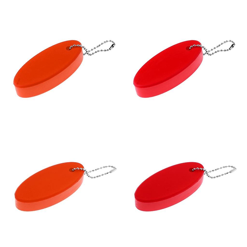 4Pcs Oval Foam Floating Key Chain Float Keychain Keyring for Boating Marine