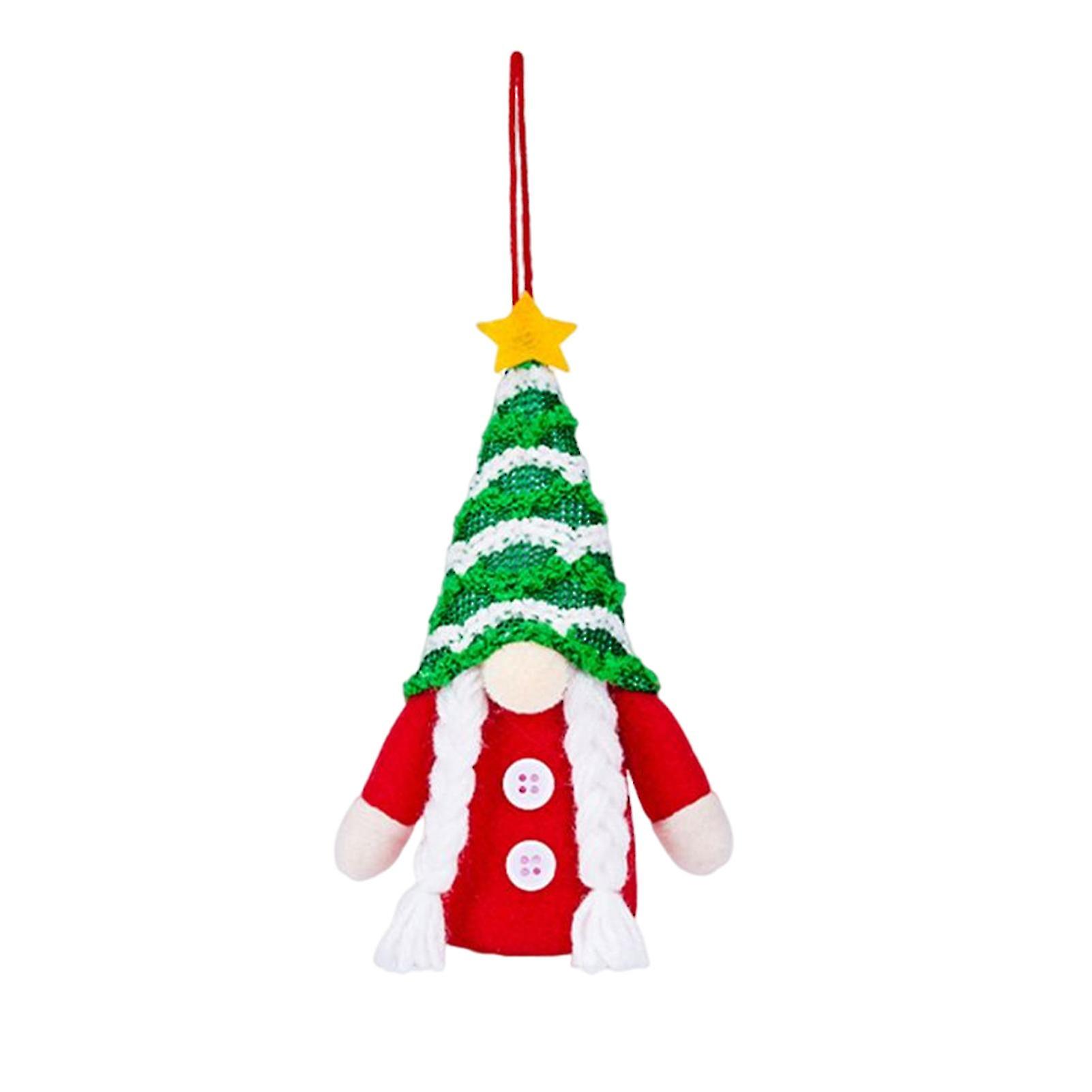 Christmas Gnome With Light Pendant Durable Creative Decorative Plush Toy Ideal Gift