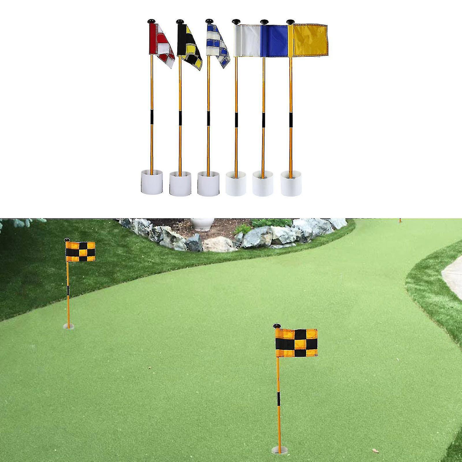 Portable Detachable Golf Flagsticks Putting Flags Hole Golf Pin Flags For Driving Range Outdoor Backyard Sports Destination Sup