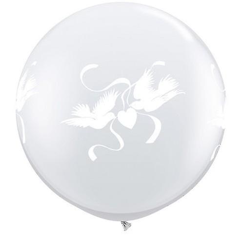 Qualatex 3 Foot Clear Love Doves Latex Balloon (Pack Of 2)