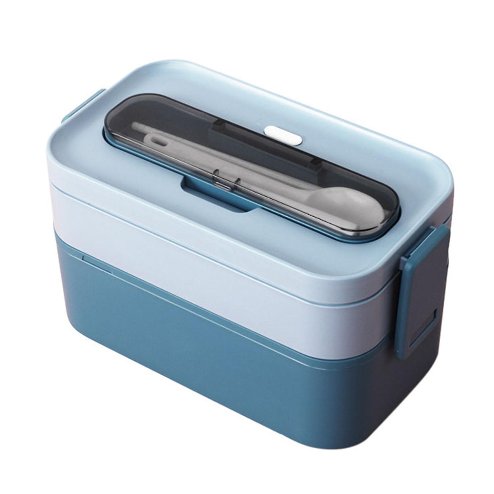 Plastic Bento Boxes Containers With Tableware Self Moveable Compartments Design Lunch Box