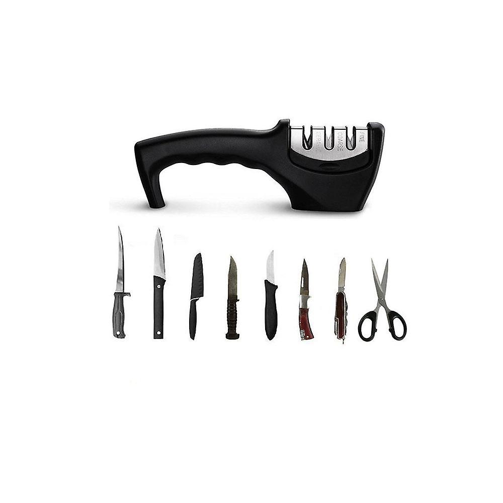 Knife Sharpener, Diamond Rods for Coarse Grinding (Black)