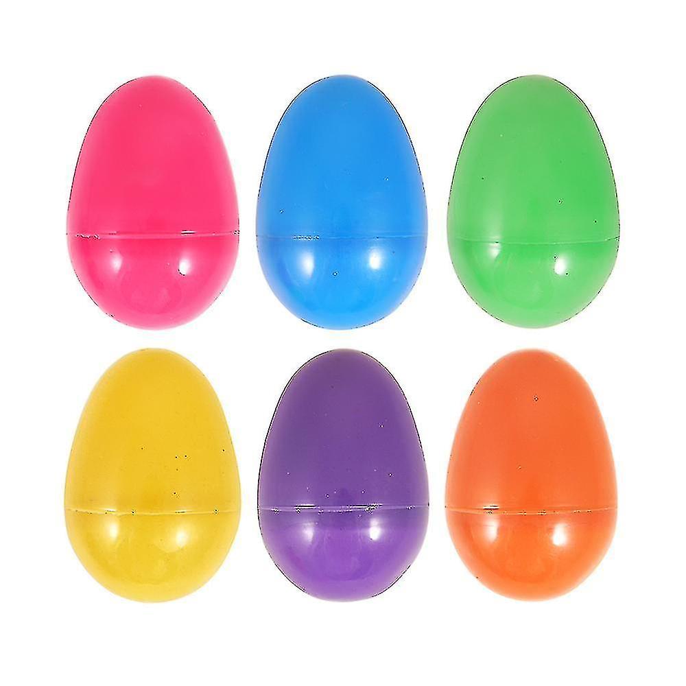 6pk 8cm Bright Two Part Fillable Plastic Easter Eggs For Egg Hunts