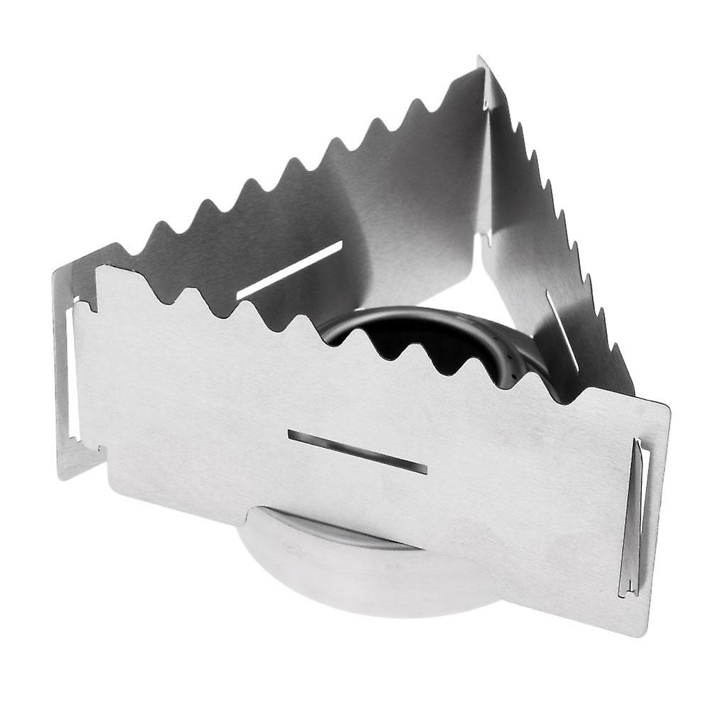Triangular Foldable Stainless Steel Camping Hiking Cooking Alcohol Stove