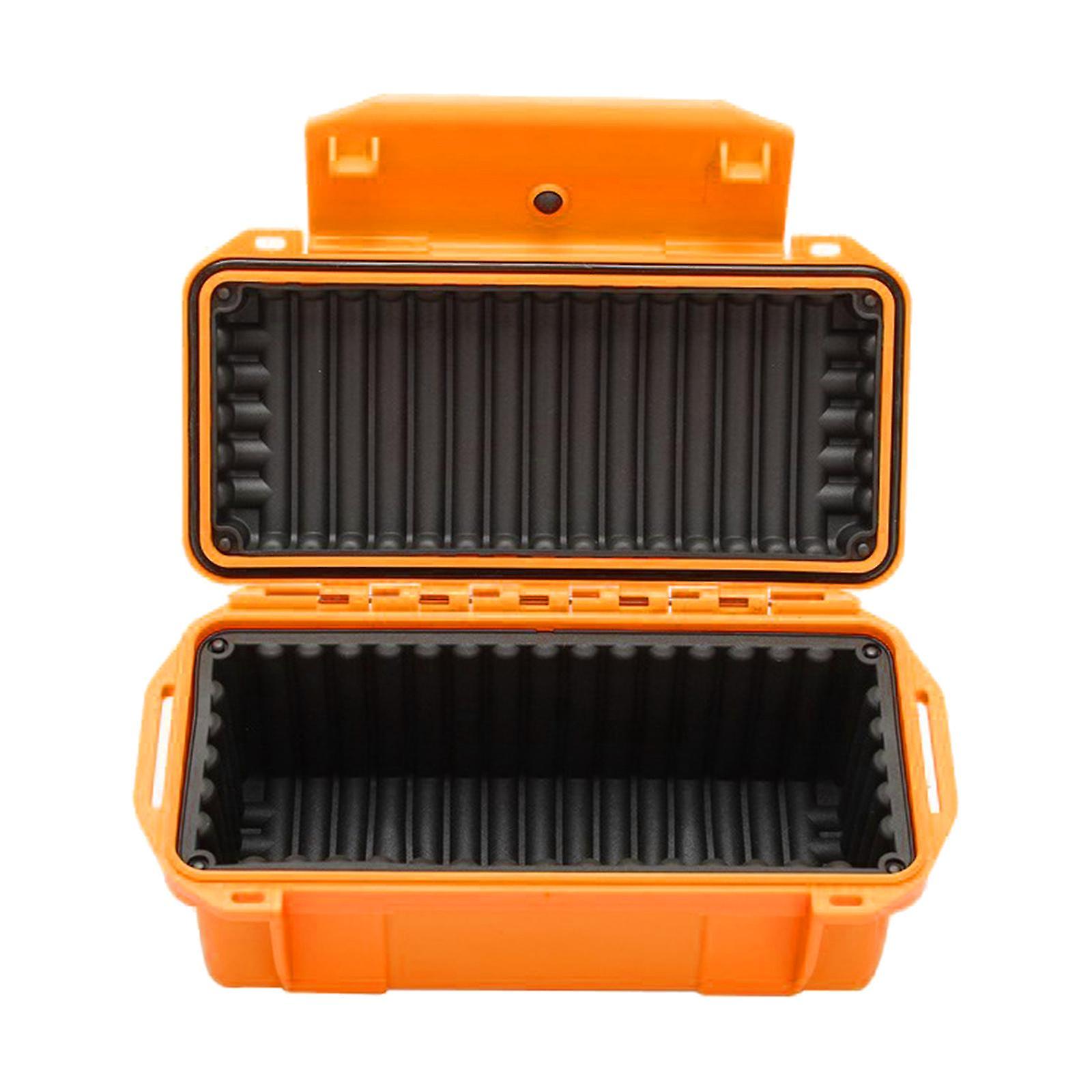 Outdoor Waterproof Tool Box Impact Resistant Container with Sponge Portable Orange