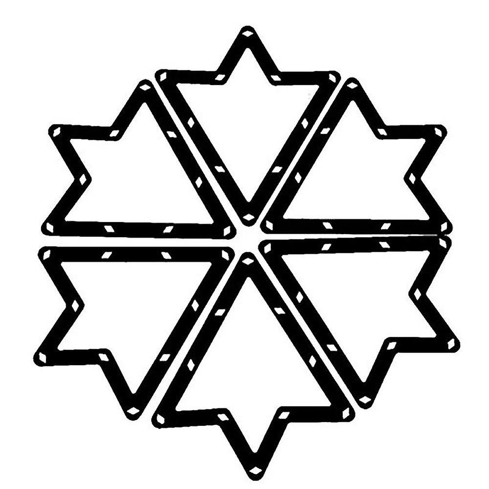 6 Pack Pool Billiard Rack 9 Bolas Three-cornered Rack Sheet Billiard Parts