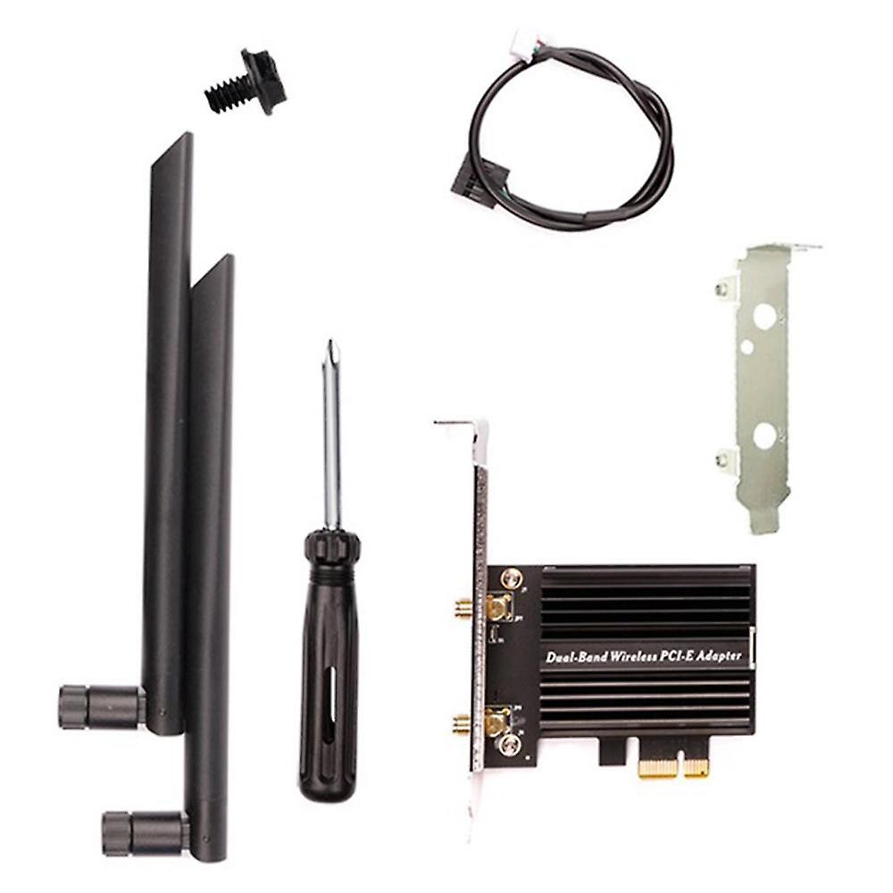 Ax210 Wifi 6e Wireless Network Card With 8db Antenna 2.4g/5g/6g 5374mbps Bluetooth 5.2 Desktop Built-in Pcie