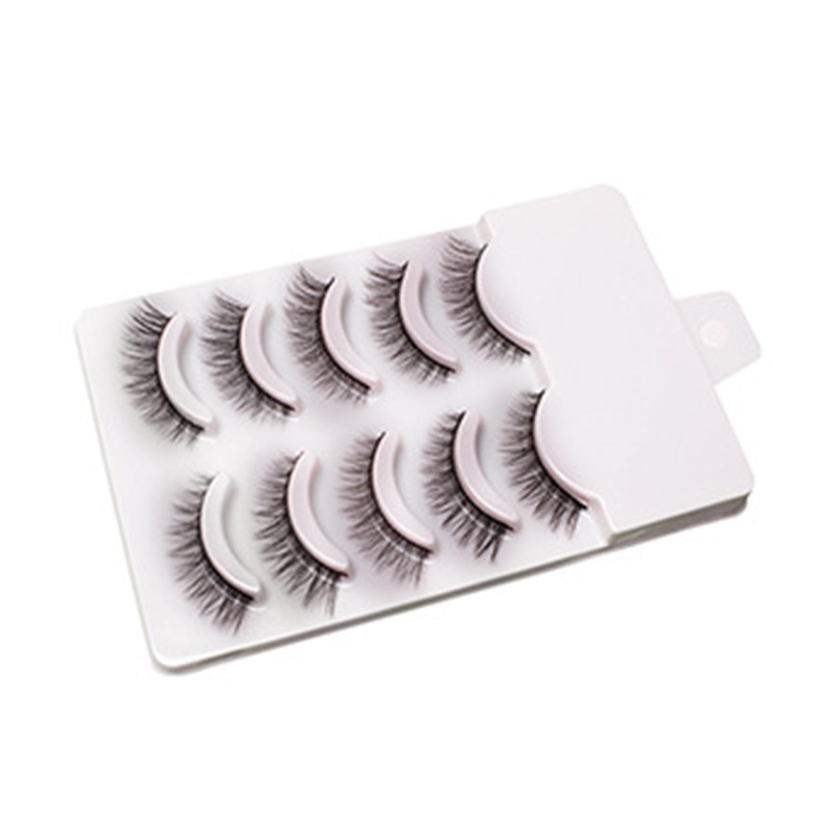 5 Pairs Soft Wispy False Eyelashes Soft Comfortable No Irritation Eyelashes