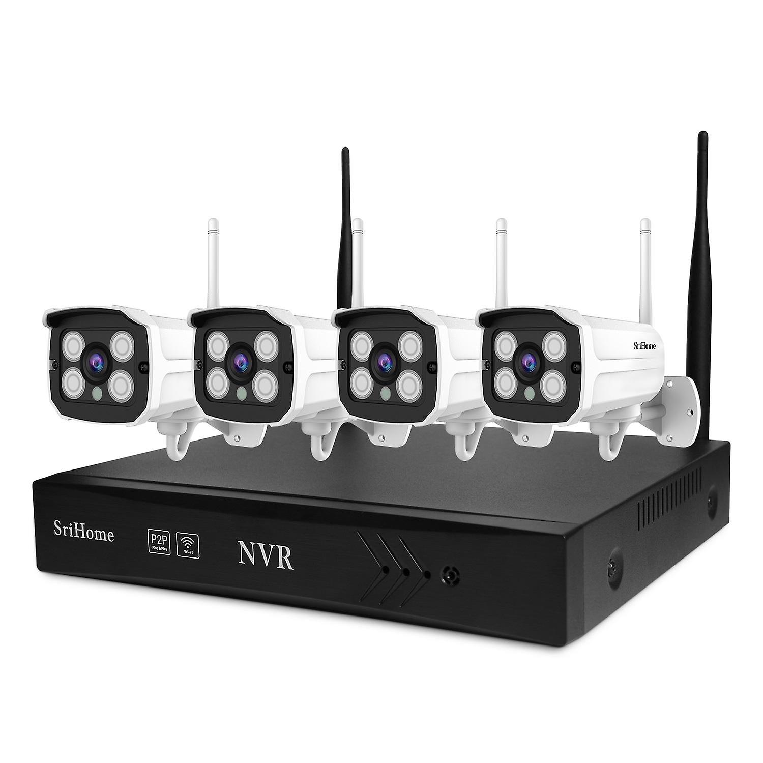 SRIHOME NVS001 4CH WiFi NVR Kit Mini 1080P αδιάβροχη ασφάλεια IP κάμερα H.265 NVR εγγραφή βίντεο surv