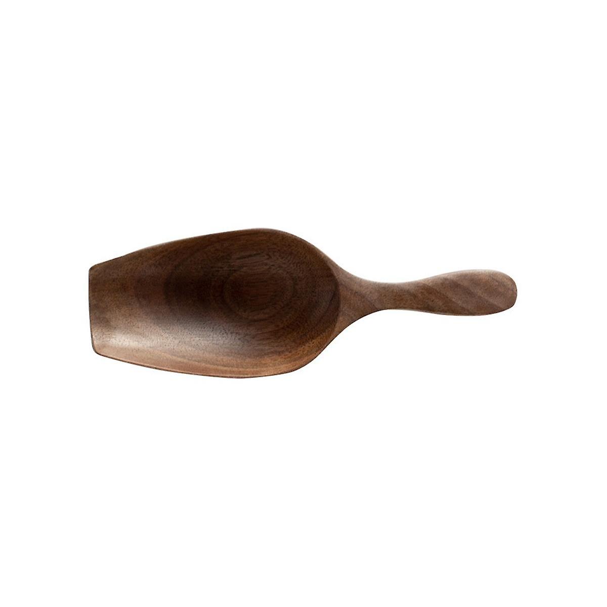 Cuillère à grains de café en bois massif Pelle en noyer noir Cuillère à grains de café en bois entier Pelle à thé Wo
