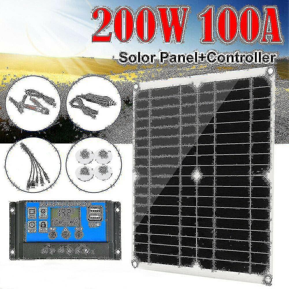 200w Solar Panel Kit 60a 12v Battery Charger Controller Caravan Boat