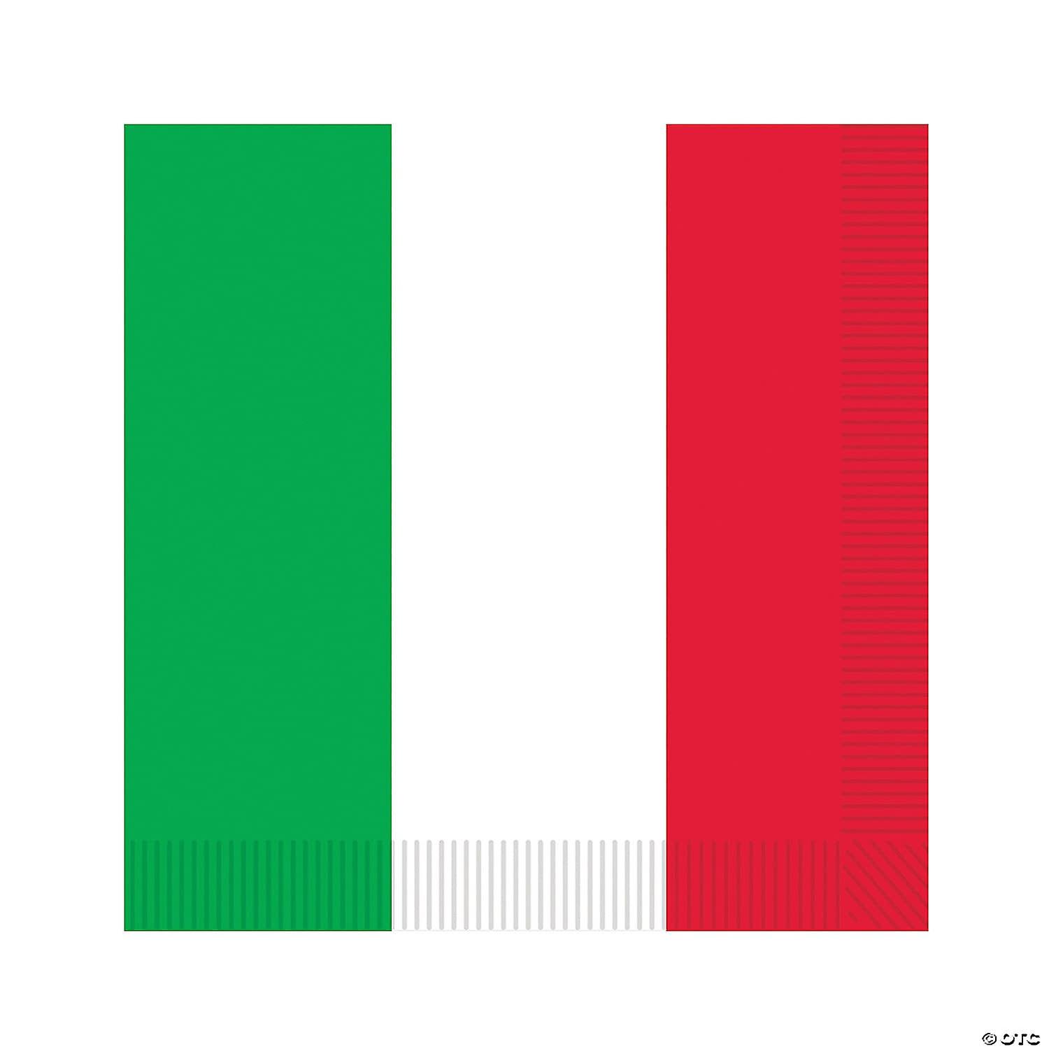 Red, White And Green Napkins