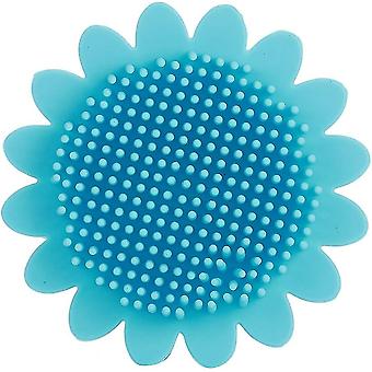 Spazzola per il bagno del bambino, Soft Baby Shampoo Bagno silicone Brush Massager (blu)