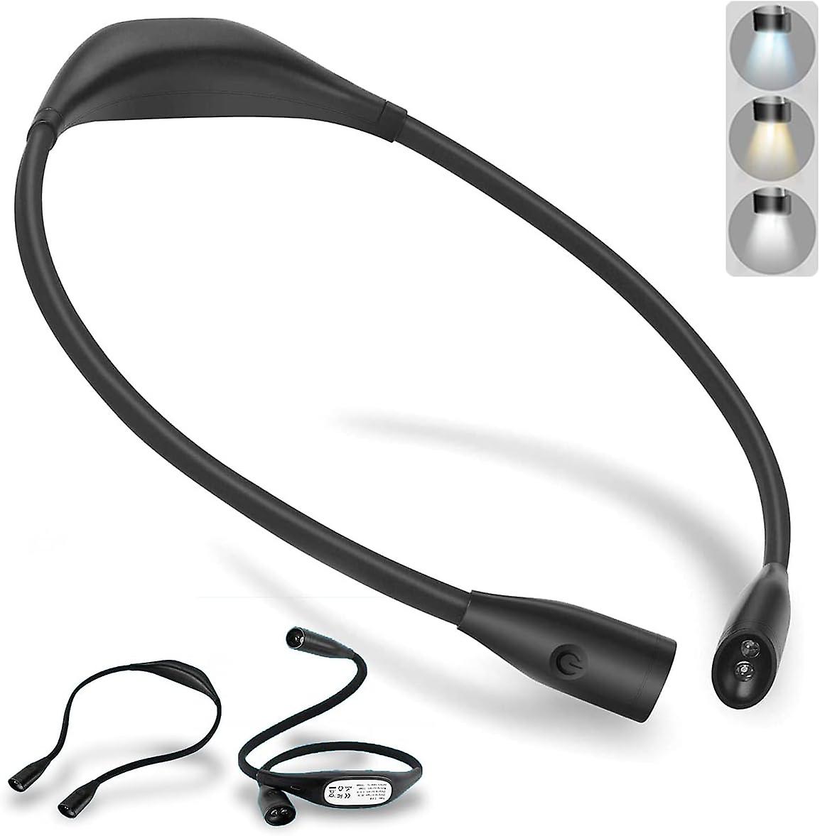 Neck Lamp, Rechargeable 4 LED Hug LED Neck Lamp with 3 Color Modes and Stepless Dimming, Reading Lamp for DIY, Knitting, Repairing, Camping