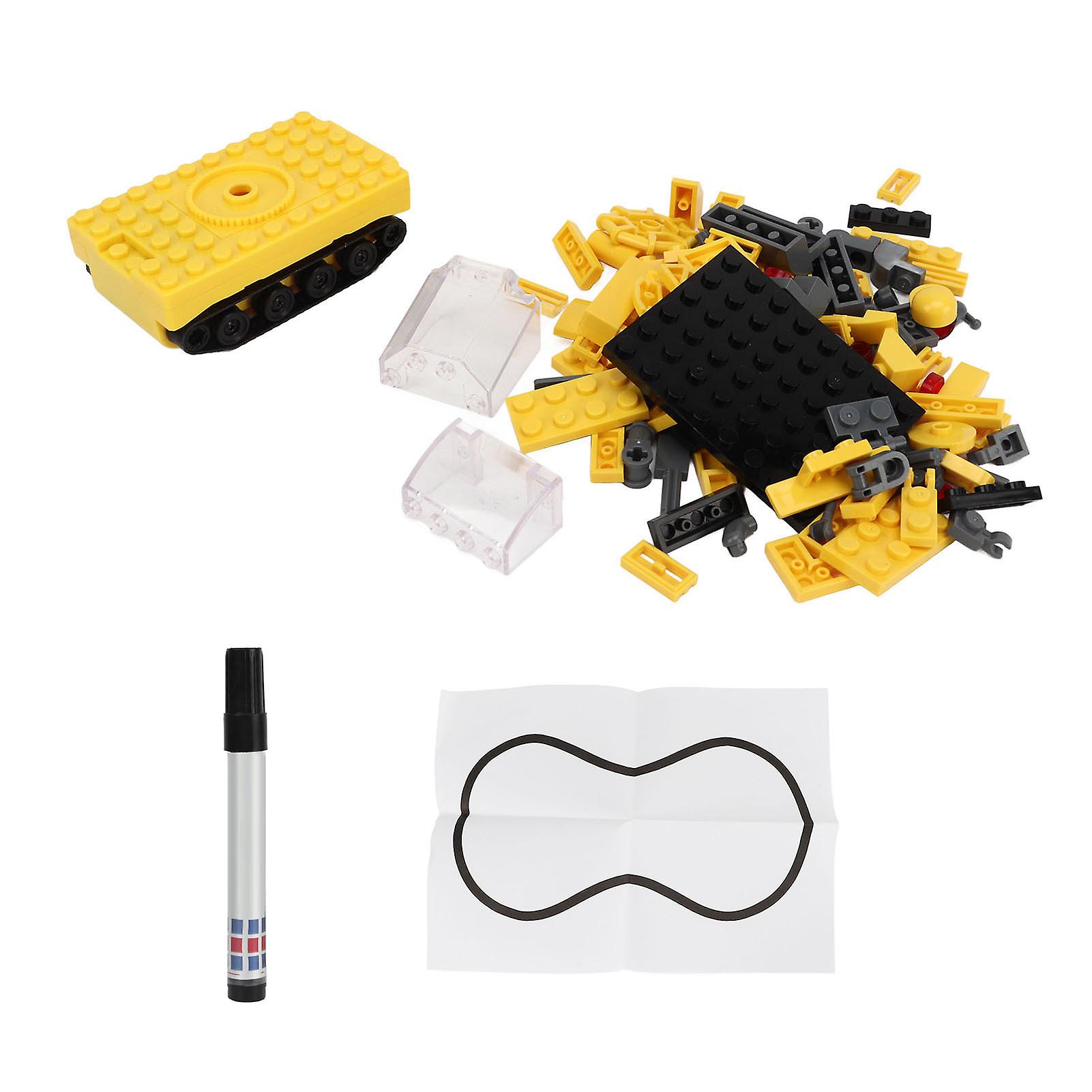 RC Car That Follows The Black Line You Draw DIY Building Block Assembly Engineering Truck Automatic Induction Road Recognition Car