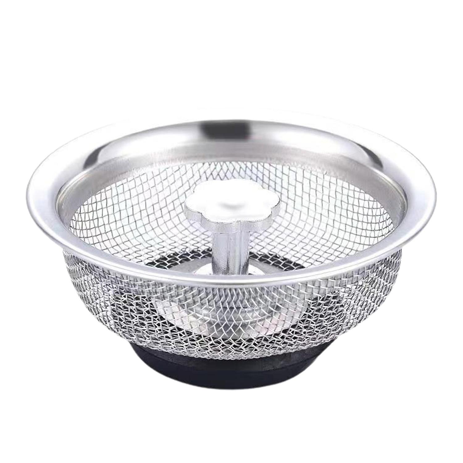 Kitchen Sink Filter Rustproof High-density Stainless Steel Mesh Bath Drain Stopper for Restaurant