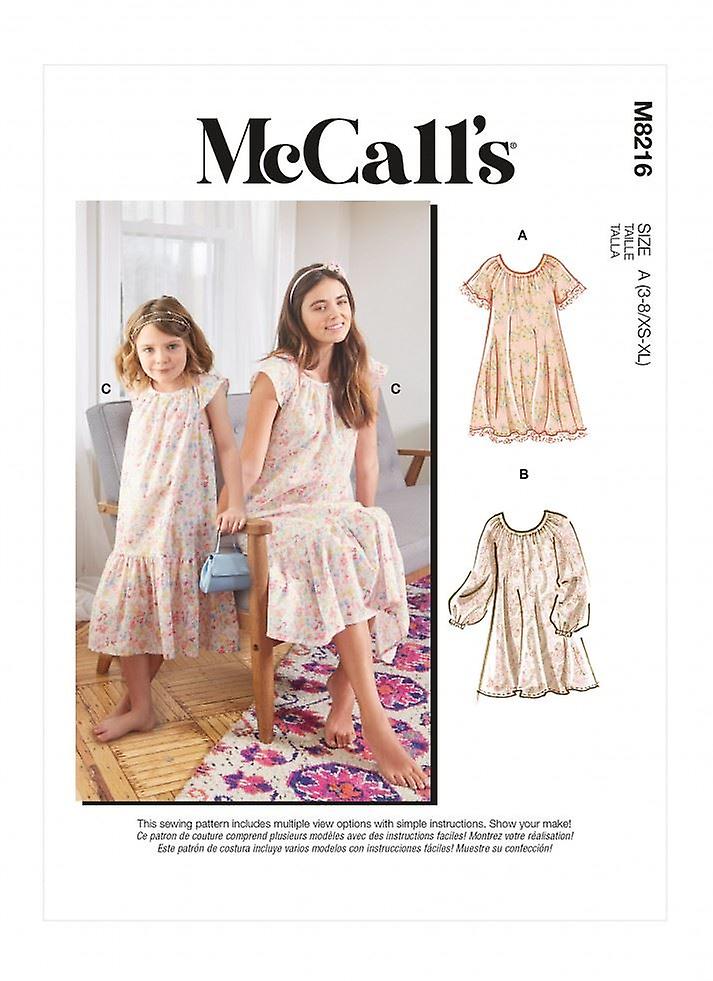 McCalls patron de couture 8216 Femmes, Robes pour enfants