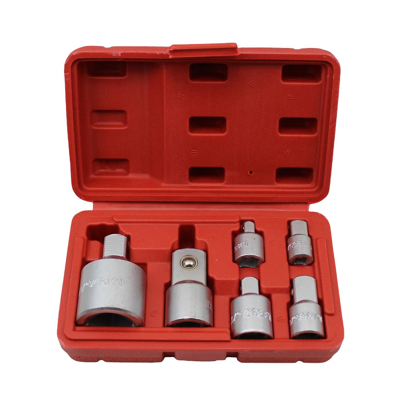 Sockets Wrench Adapter Set Sturdy Practical Fitment for Home Maintenance Gray 6pcs