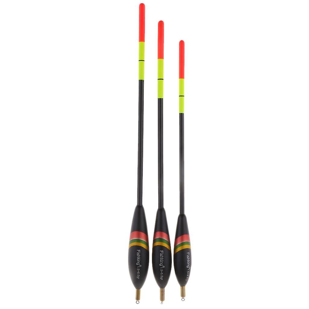 3pcs Mixed Size Vertical Fishing Float Fishing Bait Indicator w/ Copper Head
