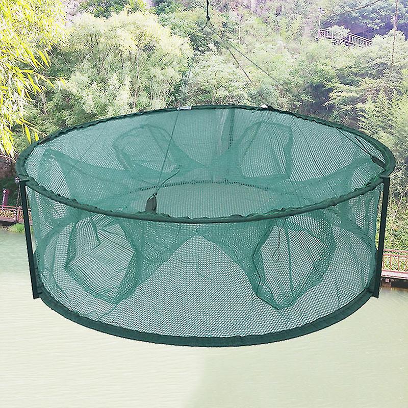 Automatic Fishing Net Trap Cage Round Shape Opening for Crabs Crayfish Lobster
