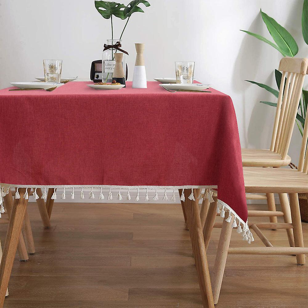 Tablecloth Linen-like Waterproof Rectangular For Household Dining Table