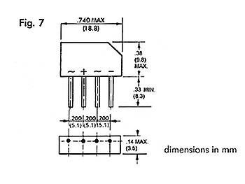 Bridge Rectifier 250V-1.5A (B250C-2300-1500)