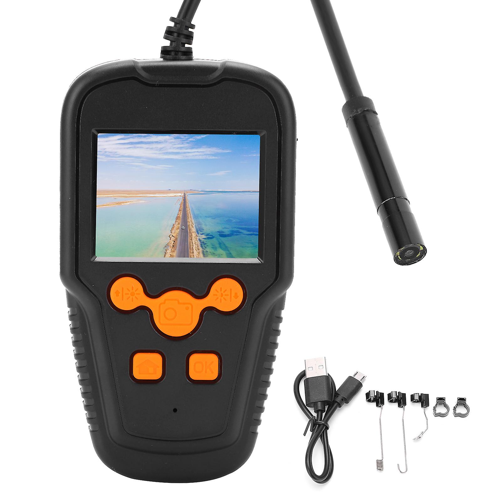 1080P Portable Industrial Endoscope with 2.4" LCD for Pipeline and Underwater Inspection