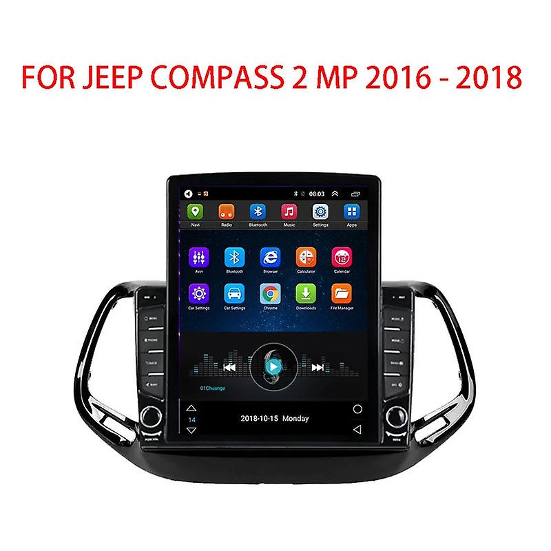 9.7" Android For Jeep Compass 2 MP 2016-2018 Tesla Type Car Radio Multimedia Video Player Navigation