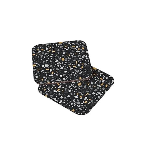 Terrazzo Confetti Design Wood Coaster Set