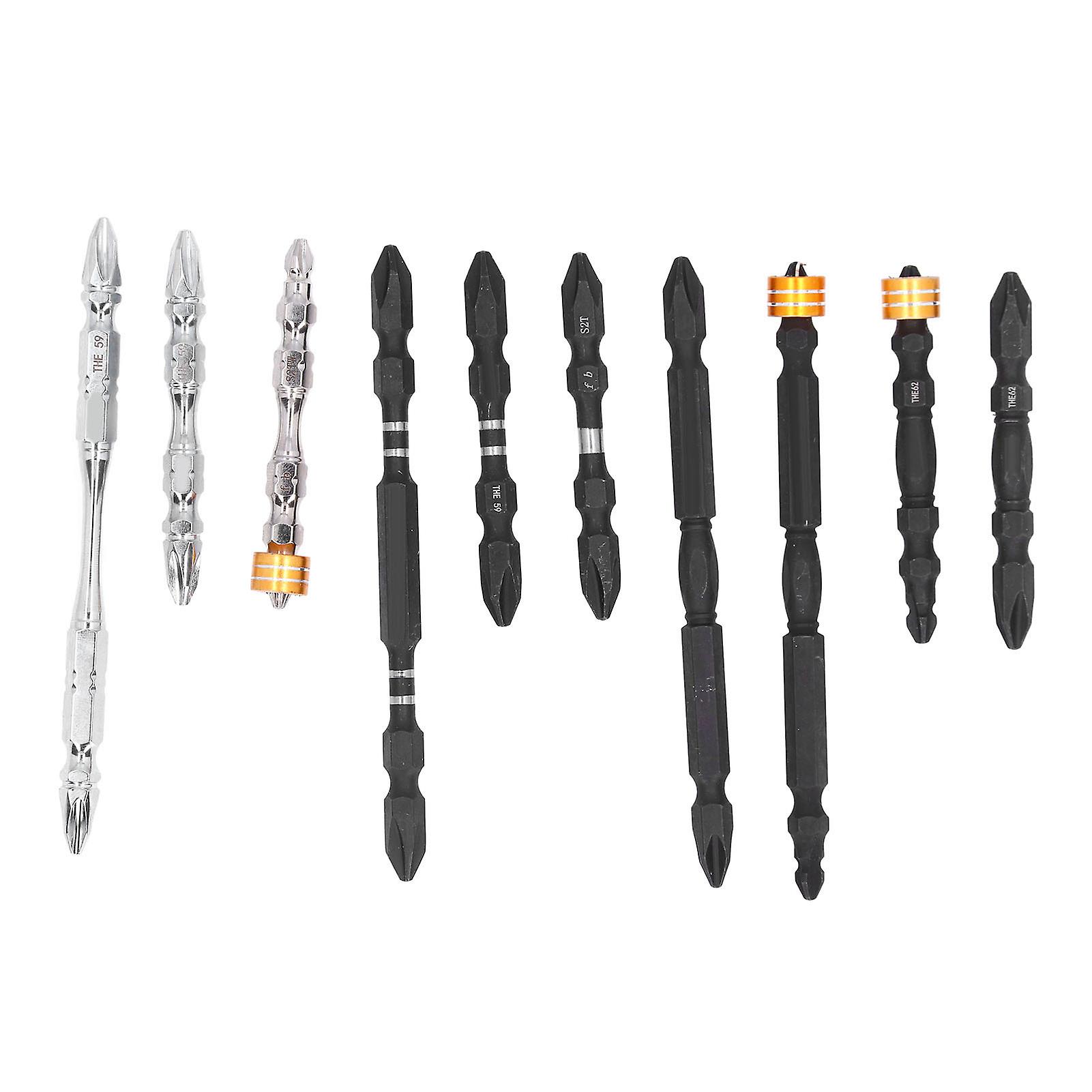 10Pcs Screwdriver Bit S2 PH2 Alloy Steel Double Ended Magnetic Cross Tool Set Kit