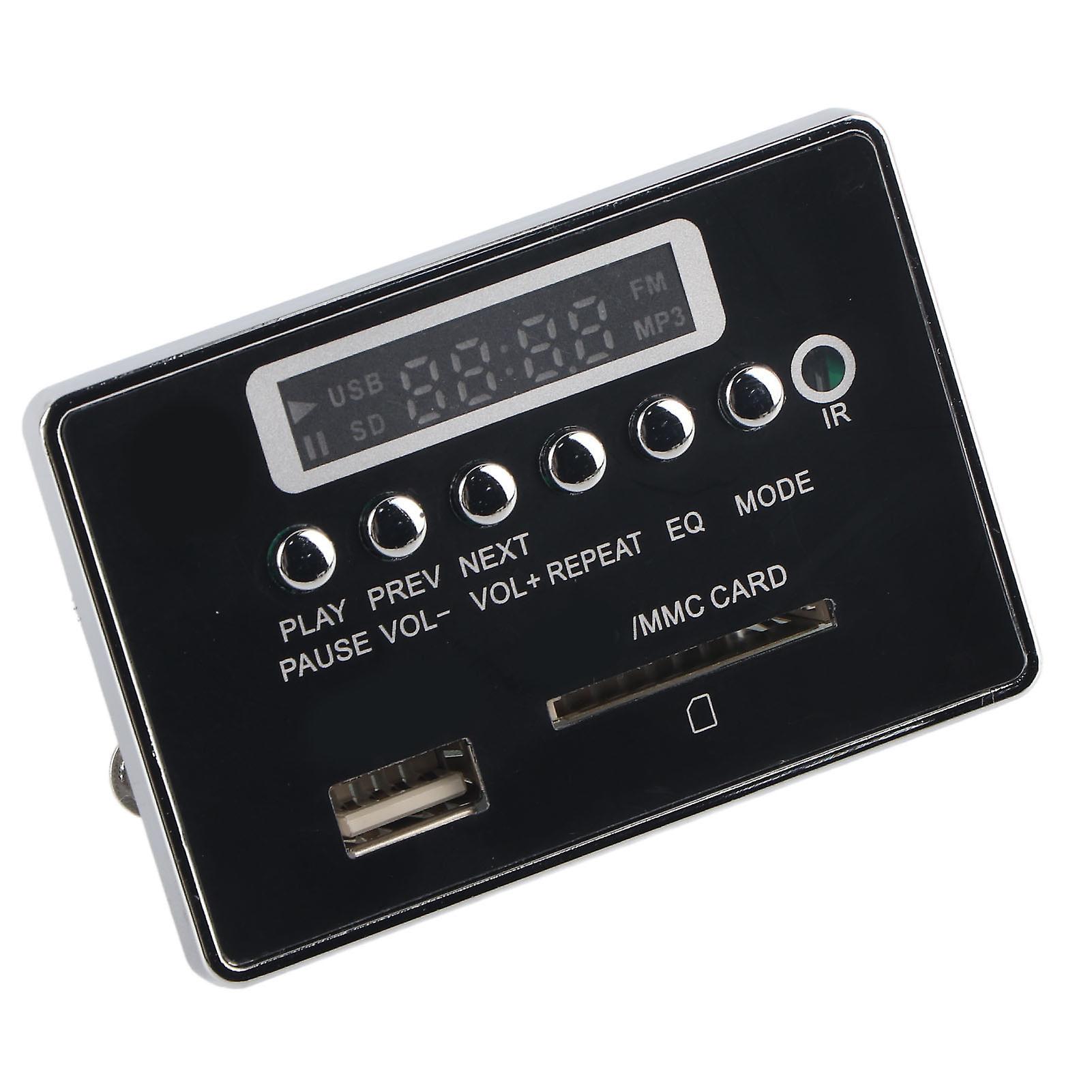 Bluetooth MP3 Decoder Board o Module USB Memory Storage FM Radio (Black)