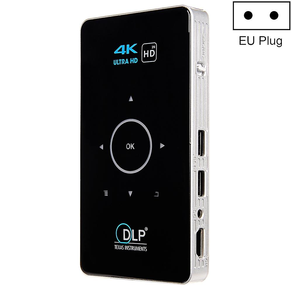 HD Mini Projector， EU Plug (Black)