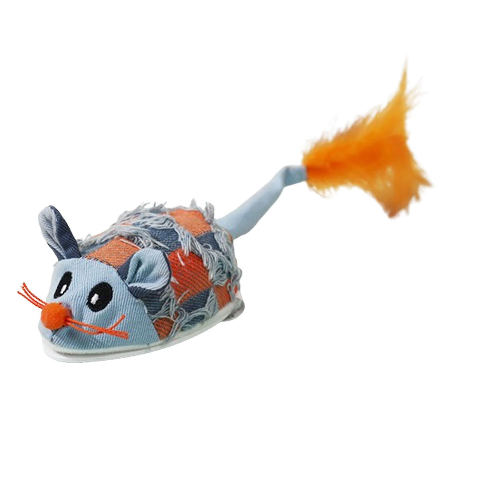 Interactive Cat Toys Auto Moving Mice Self Play Squeak Mice Cat Toy Exercise blue