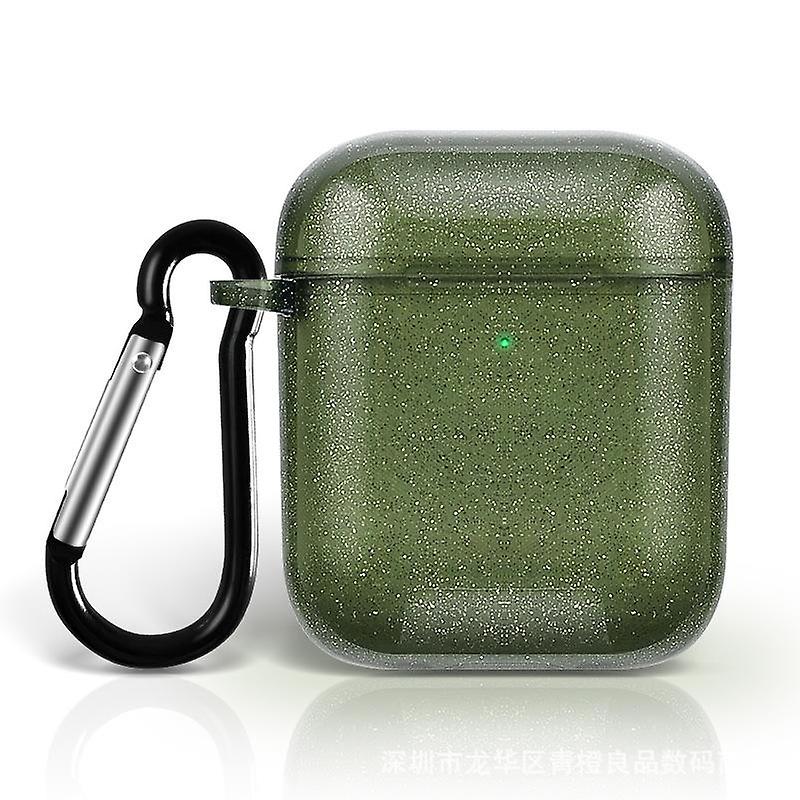 Protective Skin Case For Airpods 1 2 3 Pro Glitter Transparent Green Purple