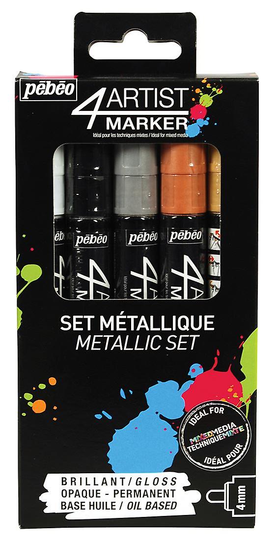 Pebeo 4Artist Oil Based Marker Metallic Set