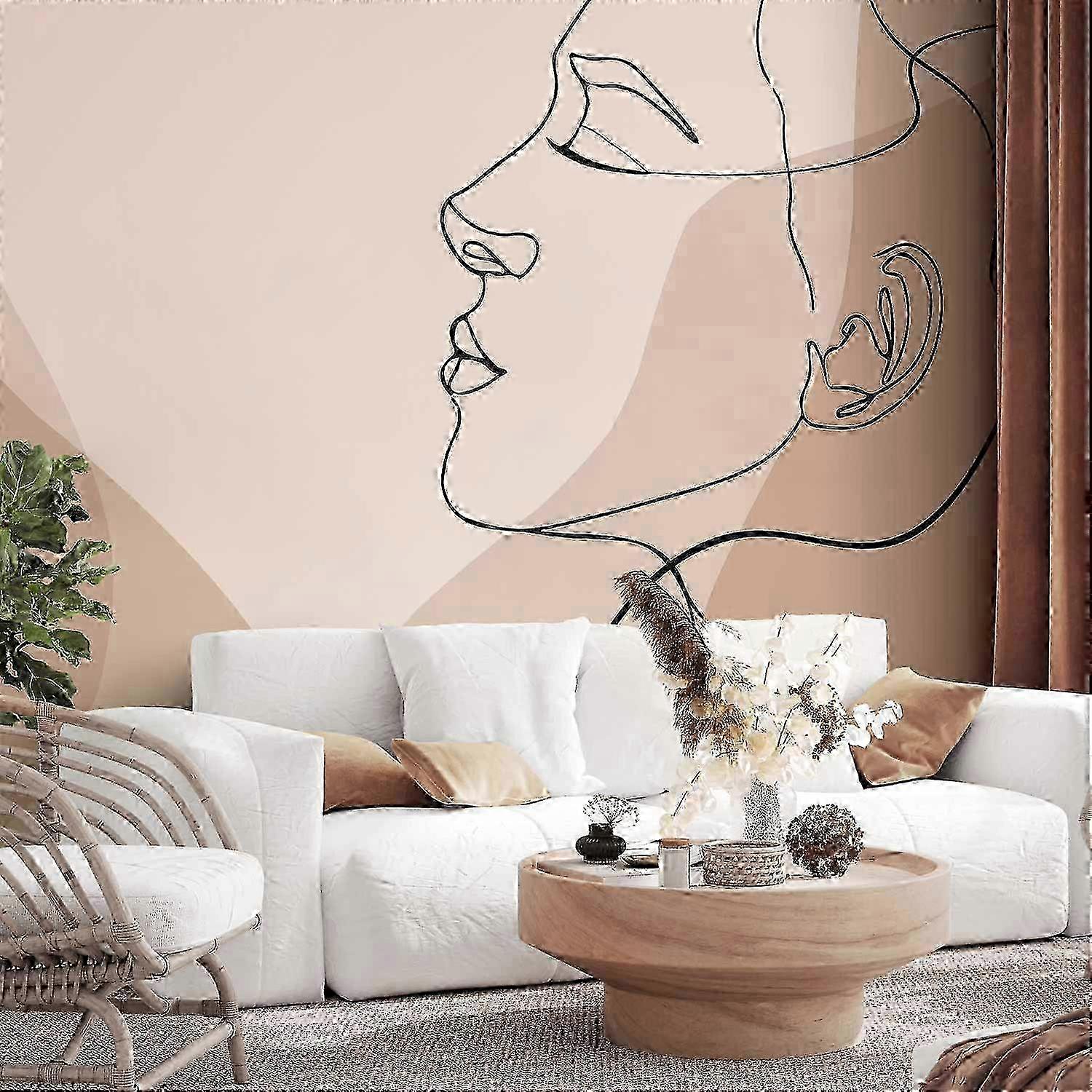 Self-adhesive Wall Mural - Line Art - Femininity