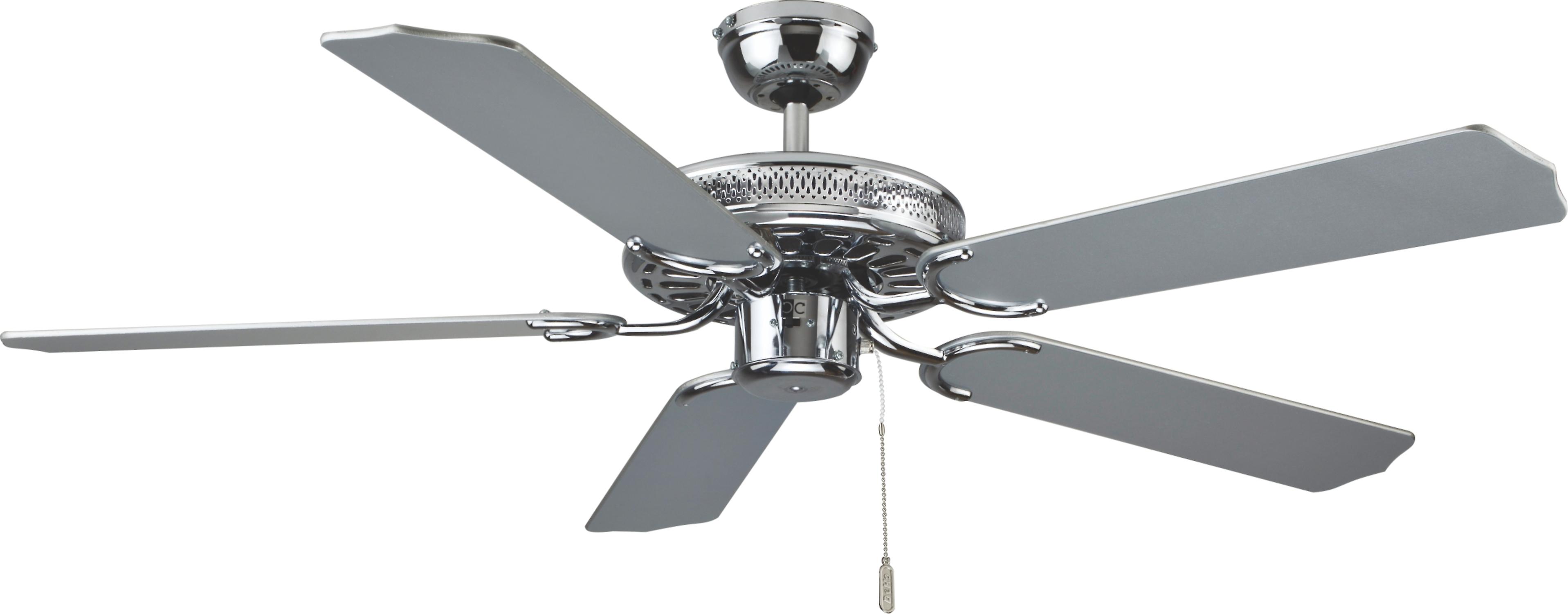 Ceiling fan Super Star Chrome with pull cord 132cm / 52"