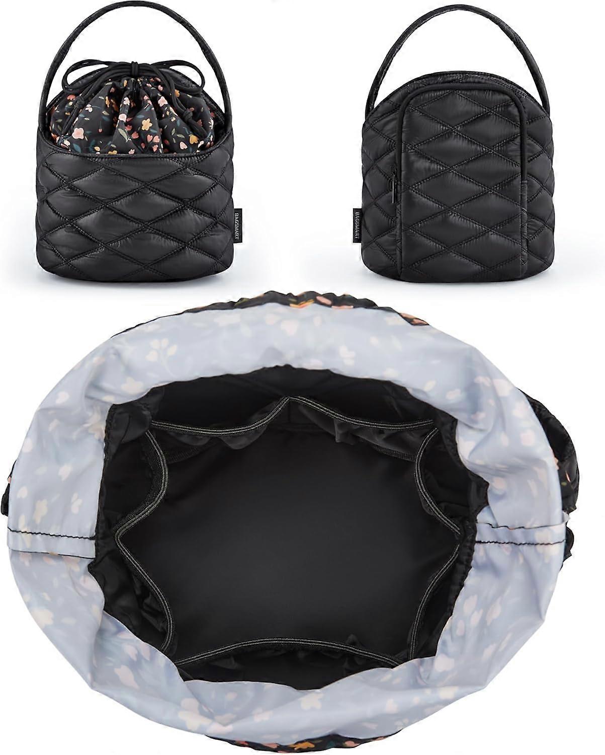 Barrel Drawstring Makeup Bag, Large Cosmetic Bag