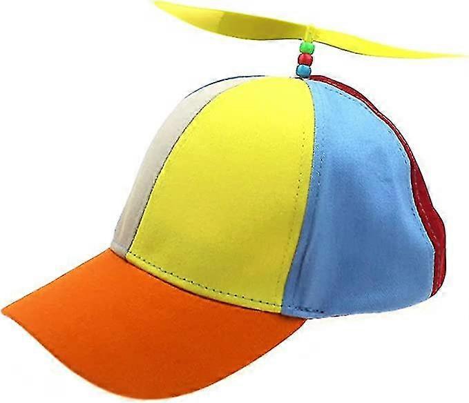Helikopter propell fargerik propell menn størrelse justerbar baseball cap for gutter og jenter (gul